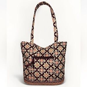 Vera Bradley Shoulder Tote Bag in Burgundy Medallion #5723